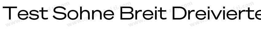 Test Sohne Breit Dreiviertelfett字体转换
